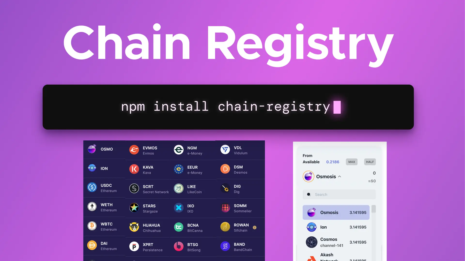 How to get token and asset information for Cosmos SDK chains